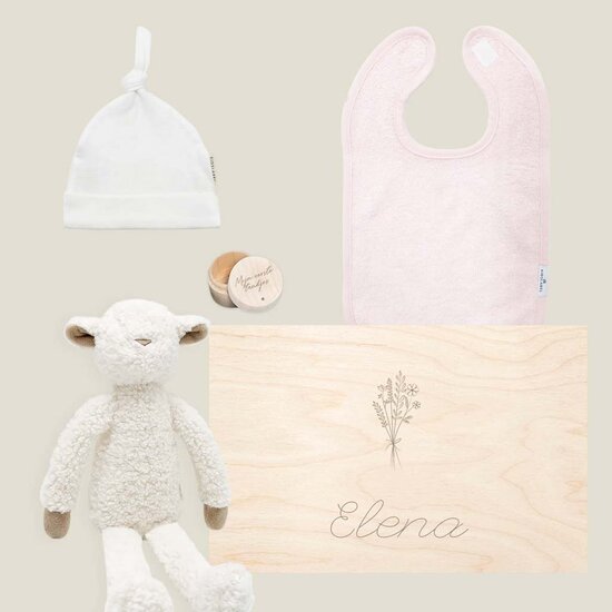 Kraamcadeau set met naam & tandendoosje