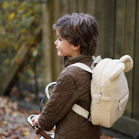 waterval verwarring demonstratie Kidslabel Teddy rugzak – Beige | Beige Teddy rugzak.