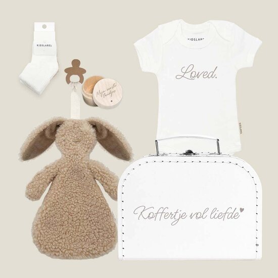 Kraamcadeau koffer met naam (20cm)
