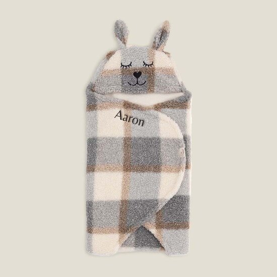 Jollein&nbsp;wikkeldeken Bunny Check Boucl&eacute;