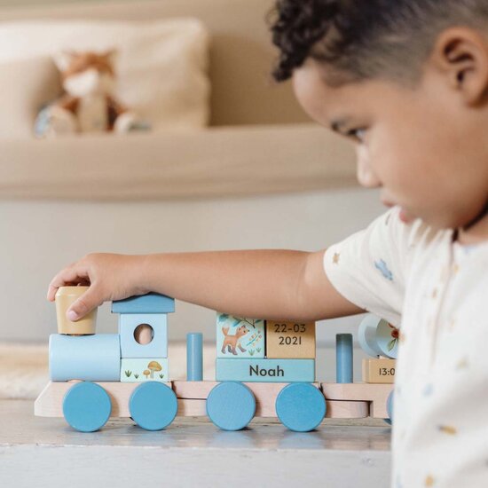 Little Dutch houten trein met naam