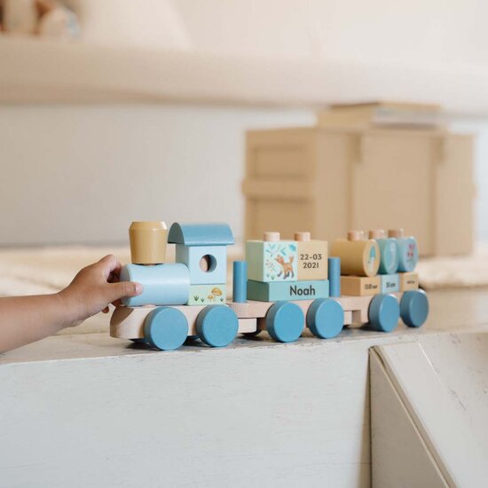 Little Dutch houten trein met naam