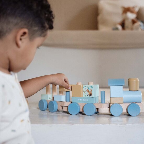 Little Dutch houten trein met naam