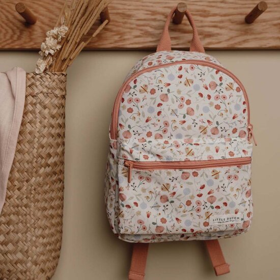 Little Dutch rugzak met naam - Bloemen