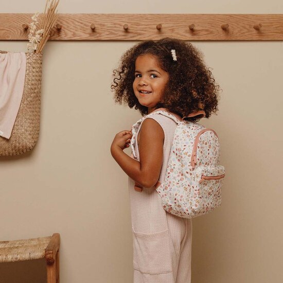 Little Dutch rugzak met naam - Bloemen