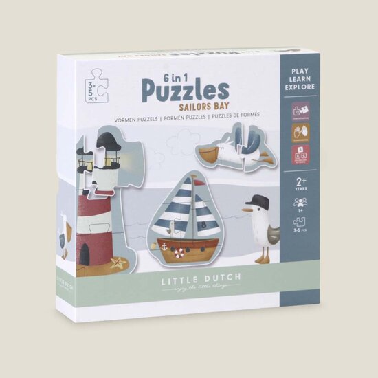 Legpuzzel 6 in 1 - Sailors Bay - Little Dutch