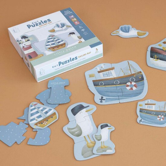Legpuzzel 6 in 1 - Sailors Bay - Little Dutch