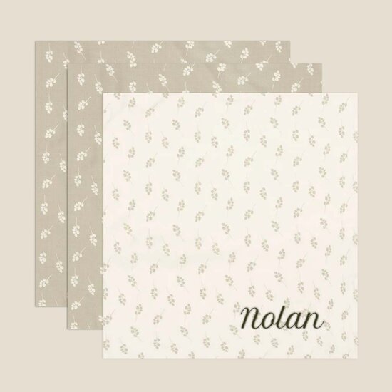 Hydrofiele doeken Jollein - Twig Olive Green