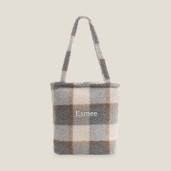 Jollein Luiertas Shopper - Check Boucl&eacute;