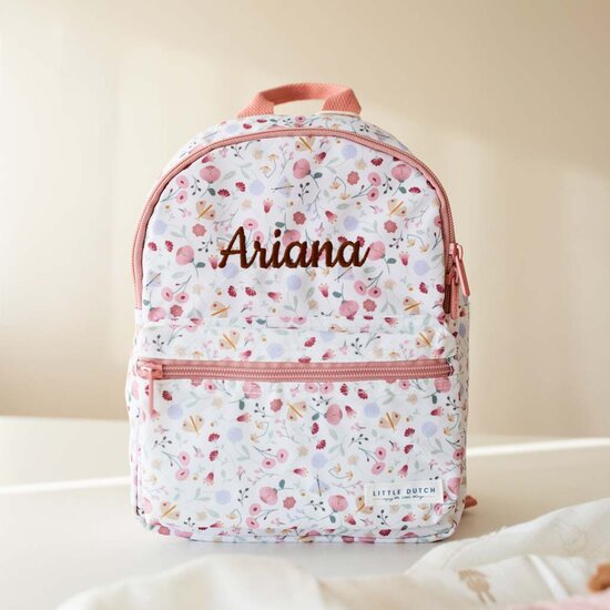 Little Dutch rugzak met naam - Bloemen