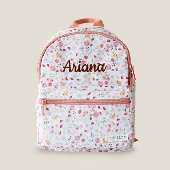Little Dutch rugzak met naam - Bloemen