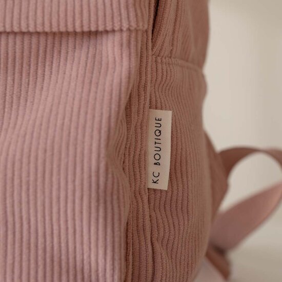 KC Boutique Corduroy rugzak - Soft Pink