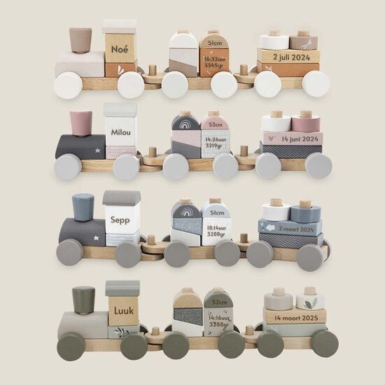 Houten trein &ndash; Label Label
