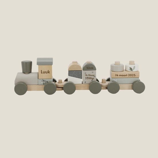 Houten trein &ndash; Label Label