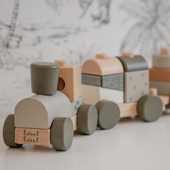 Houten trein &ndash; Label Label