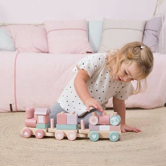 Blokkentrein Roze - Little Dutch