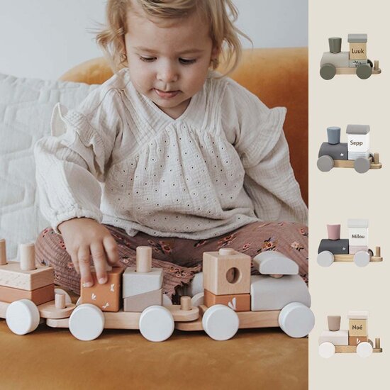 Houten trein &ndash; Label Label