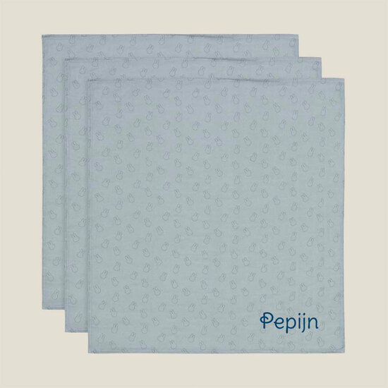 Hydrofiele doeken Jollein - Miffy Silhouettes (Sea Green) - 3 stuks