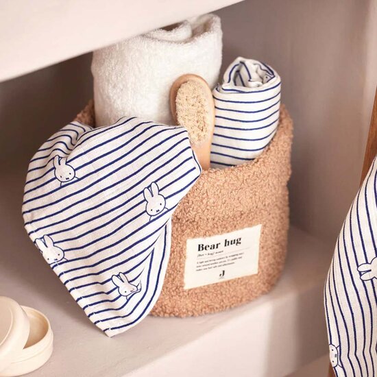 Hydrofiele doeken Jollein - Miffy Stripe (Navy) - 2 stuks