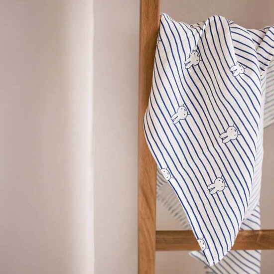 Hydrofiele doeken Jollein - Miffy Stripe (Navy) - 2 stuks