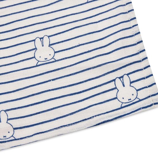 Hydrofiele doeken Jollein - Miffy Stripe (Navy) - 2 stuks