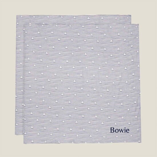 Hydrofiele doeken Jollein - Miffy Stripe (Navy) - 2 stuks