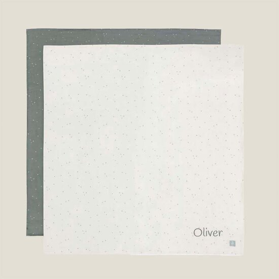 Hydrofiele doeken Jollein - Twinkling (Sea Green) - 2 stuks