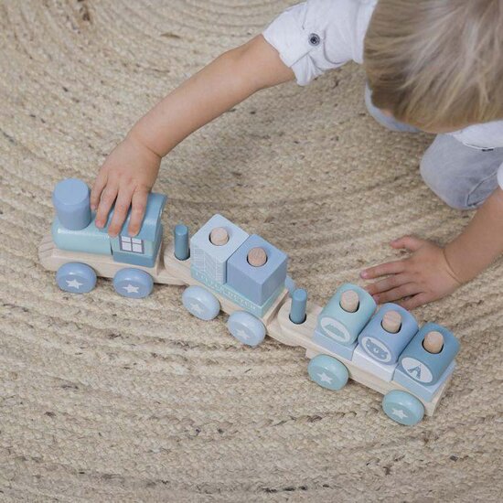 Little Dutch houten trein met naam