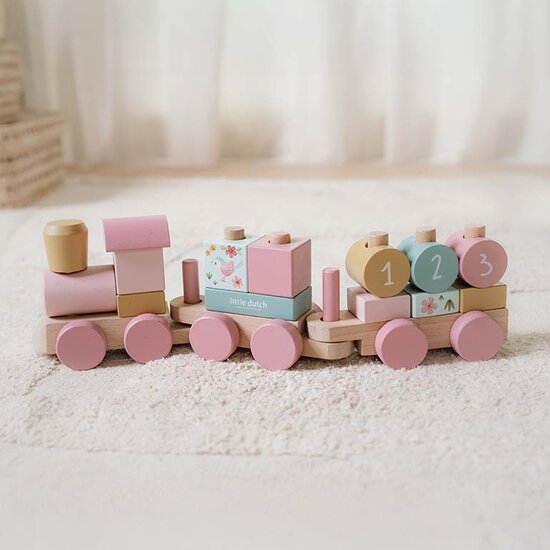 Little Dutch houten trein met naam