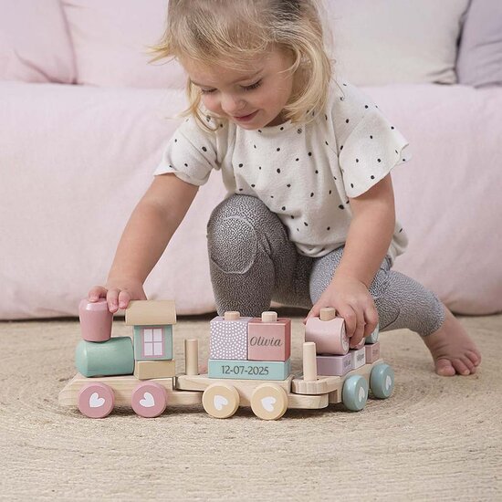 Houten trein met naam - Little Dutch