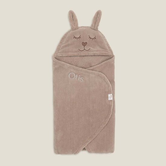 Jollein&nbsp;wikkeldeken Bunny Rib - Milky Coffee