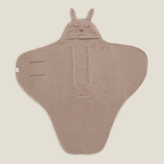Jollein&nbsp;wikkeldeken Bunny Rib - Milky Coffee