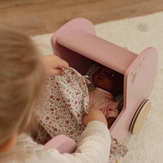 Poppenwagen - Licht Roze - Little Dutch