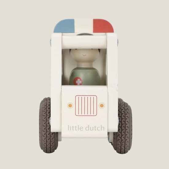 Houten ambulance - Wit - Essentials - Little Dutch