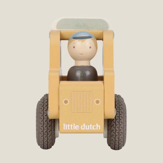 Houten taxi &ndash; Geel &ndash; Essentials - Little Dutch