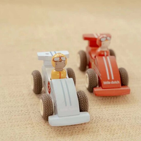 Pullback racewagens - Meerkleurig - Essentials - Little Dutch