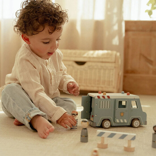 Houten politiewagen &ndash; Essentials - Little Dutch