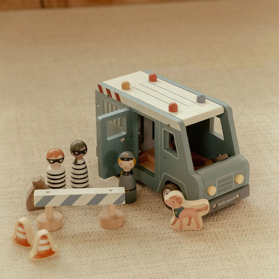Houten politiewagen &ndash; Essentials - Little Dutch