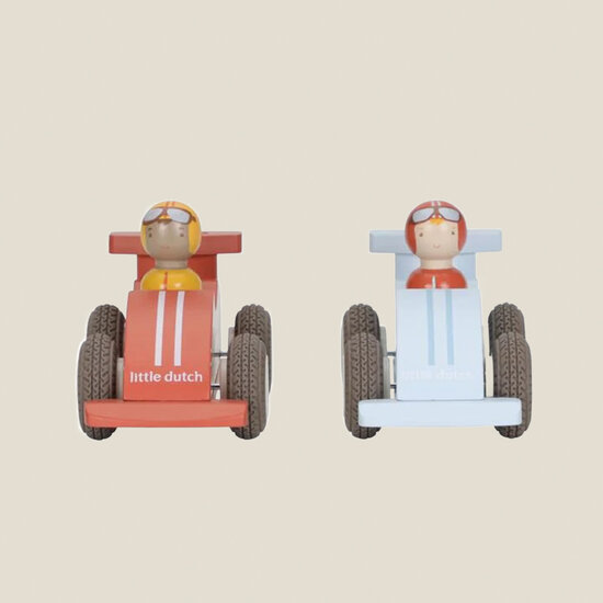 Pullback racewagens - Meerkleurig - Essentials - Little Dutch