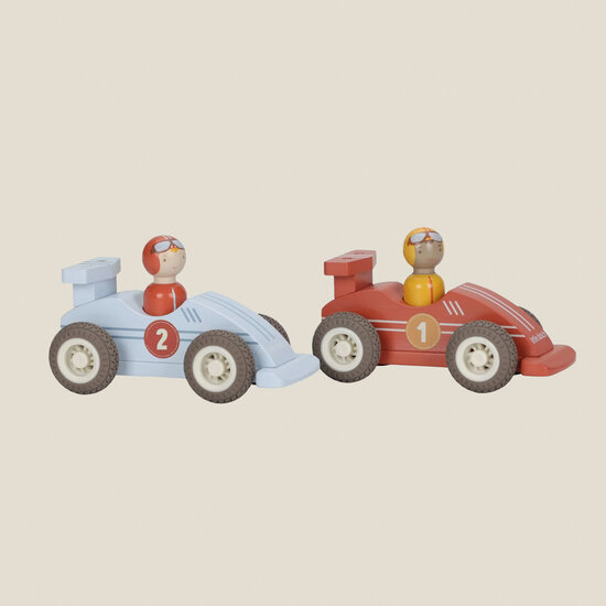 Pullback racewagens - Meerkleurig - Essentials - Little Dutch