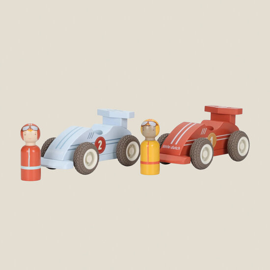 Pullback racewagens - Meerkleurig - Essentials - Little Dutch