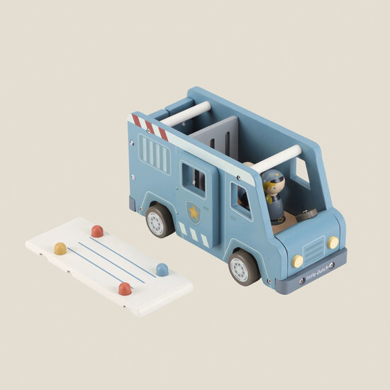 Houten politiewagen &ndash; Essentials - Little Dutch