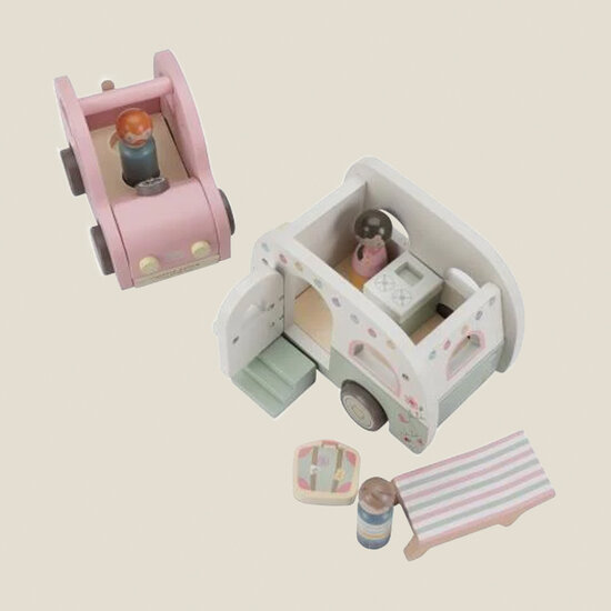 Speelgoed auto met caravan - Essentials - Little Dutch