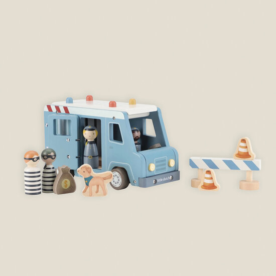 Houten politiewagen &ndash; Essentials - Little Dutch