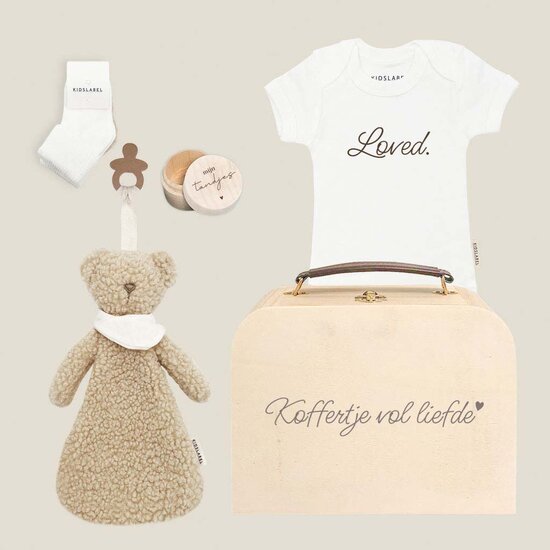 Kraamcadeau koffertje met naam