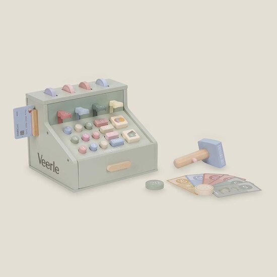 Houten kassa - Groen &ndash; Essentials - Little Dutch