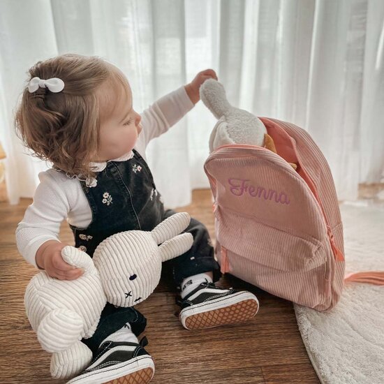 Corduroy rugzak - Run Around - Pink - Pret