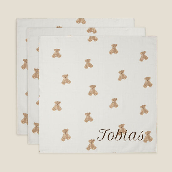 Hydrofiele doeken - 3 stuks - Bear - Jollein