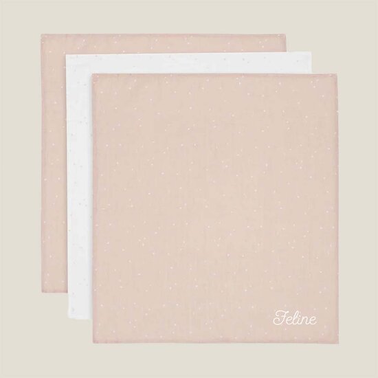 Hydrofiele doeken - 3 stuks - Twinkling Wild Rose - Jollein