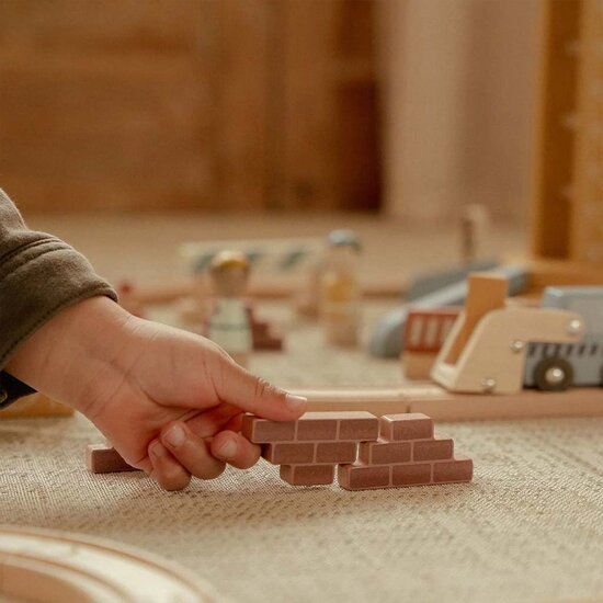 Houten hijskraan - Treinbaan - Little Dutch